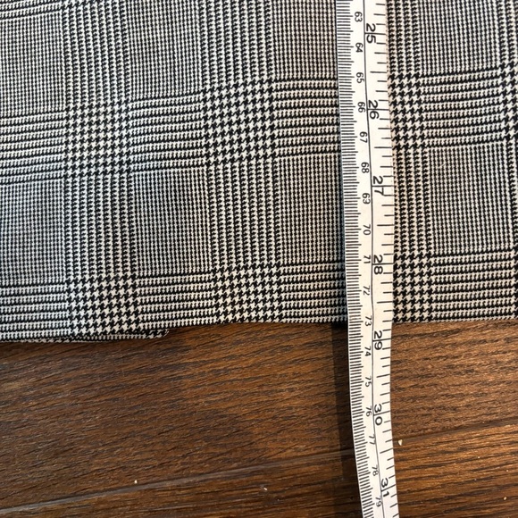 Vintage Wool Double Breasted Oversized Black Plaid Blazer - Picture 9 of 10